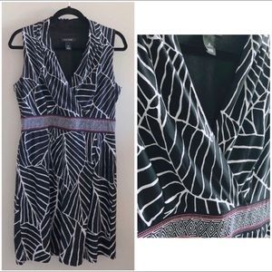 White House Black Market Leaf Print Dress